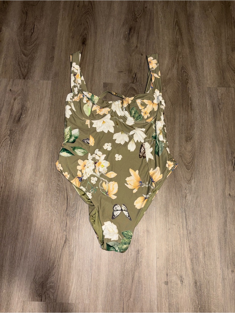 WeWoreWhat | Green Floral Swimsuit